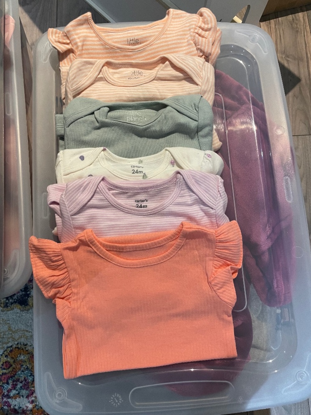 6 Little Planet short sleeve bodysuits